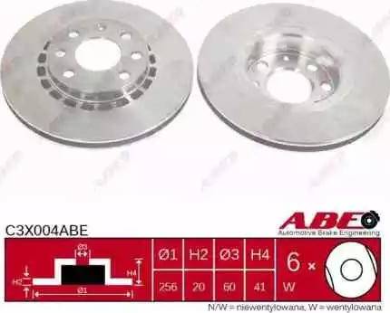 ABE C3X004ABE - Bremžu diski www.autospares.lv