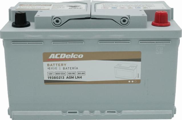 ACDelco 19380213 - Startera akumulatoru baterija www.autospares.lv