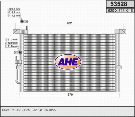 AHE 53528 - Kondensators, Gaisa kond. sistēma www.autospares.lv