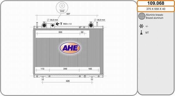AHE 109.068 - Radiators, Motora dzesēšanas sistēma www.autospares.lv