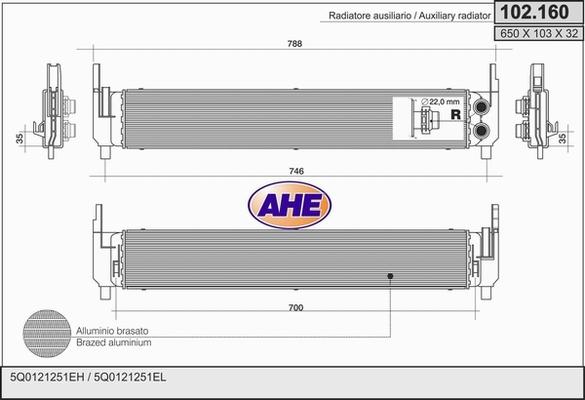 AHE 102.160 - Radiators, Motora dzesēšanas sistēma www.autospares.lv