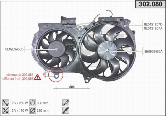 AHE 302.080 - Ventilators, Motora dzesēšanas sistēma www.autospares.lv