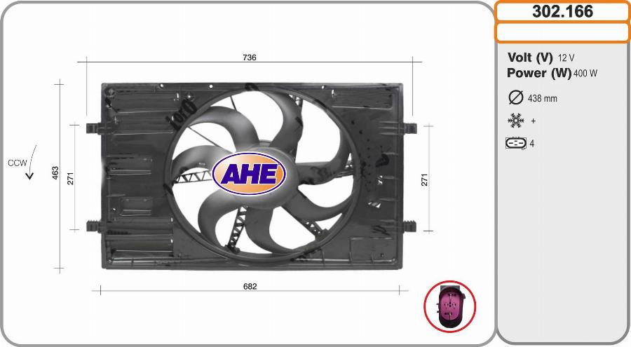 AHE 302.166 - Ventilators, Motora dzesēšanas sistēma www.autospares.lv