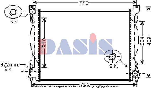 AKS Dasis 480046N - Radiators, Motora dzesēšanas sistēma www.autospares.lv