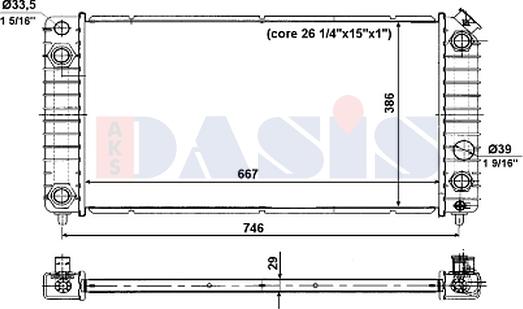 AKS Dasis 520078N - Radiators, Motora dzesēšanas sistēma www.autospares.lv