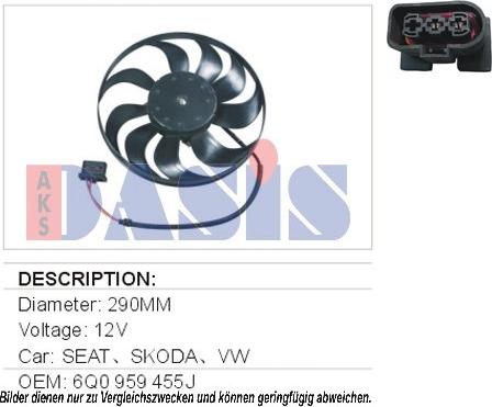 AKS Dasis 048001N - Ventilators, Motora dzesēšanas sistēma www.autospares.lv