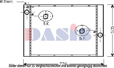 AKS Dasis 050053N - Radiators, Motora dzesēšanas sistēma www.autospares.lv