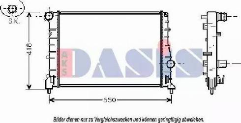 AKS Dasis 010006N - Radiators, Motora dzesēšanas sistēma www.autospares.lv