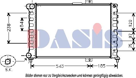 AKS Dasis 011060N - Radiators, Motora dzesēšanas sistēma www.autospares.lv