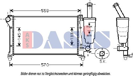 AKS Dasis 080064N - Radiators, Motora dzesēšanas sistēma www.autospares.lv