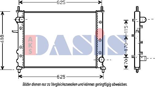 AKS Dasis 080007N - Radiators, Motora dzesēšanas sistēma www.autospares.lv