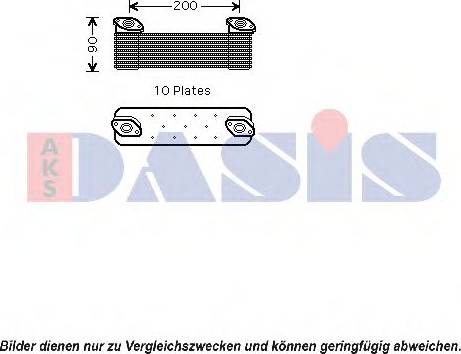 AKS Dasis 126004N - Eļļas radiators, Motoreļļa www.autospares.lv