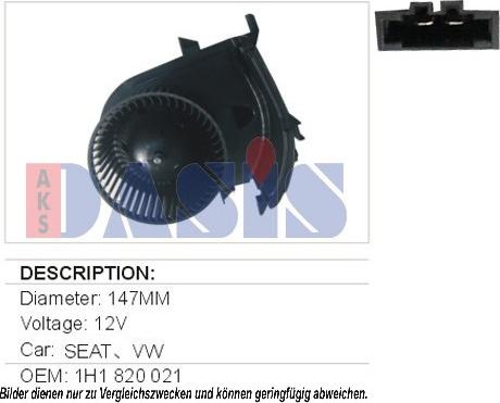 AKS Dasis 740025N - Salona ventilators www.autospares.lv
