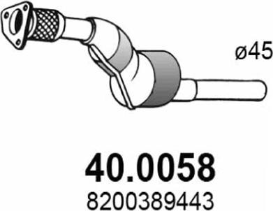 ASSO 40.0058 - Katalizators www.autospares.lv