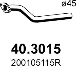 ASSO 40.3015 - Izplūdes caurule www.autospares.lv