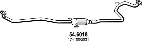 ASSO 54.6018 - Vidējais izpl. gāzu trokšņa slāpētājs www.autospares.lv