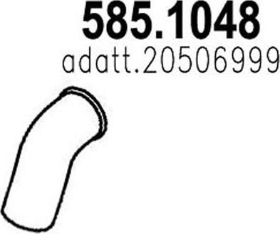 ASSO 585.1048 - Izplūdes caurule www.autospares.lv