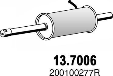 ASSO 13.7006 - Izplūdes gāzu trokšņa slāpētājs (pēdējais) www.autospares.lv
