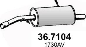 ASSO 36.7104 - Izplūdes gāzu trokšņa slāpētājs (pēdējais) www.autospares.lv