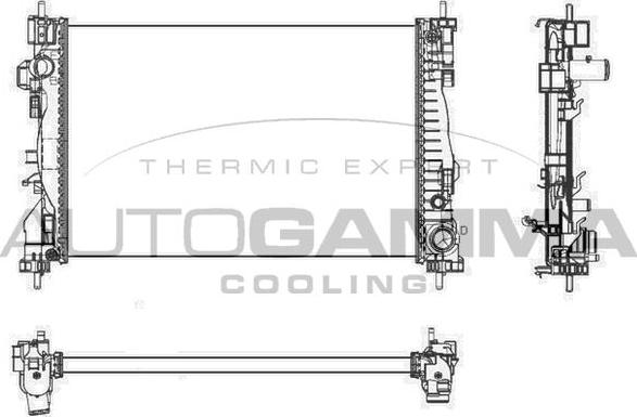 Autogamma 105625 - Radiators, Motora dzesēšanas sistēma www.autospares.lv