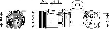 Ava Quality Cooling AIAK003 - Kompresors, Gaisa kond. sistēma www.autospares.lv