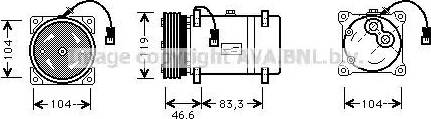 Ava Quality Cooling CN K216 - Kompresors, Gaisa kond. sistēma www.autospares.lv