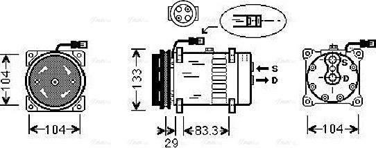 Ava Quality Cooling DFAK026 - Kompresors, Gaisa kond. sistēma www.autospares.lv