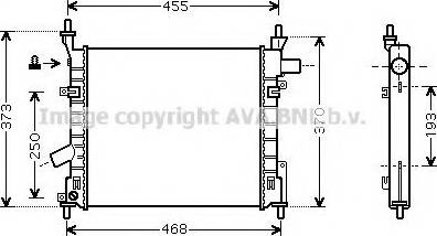 Ava Quality Cooling FDA2372 - Radiators, Motora dzesēšanas sistēma www.autospares.lv