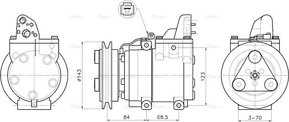 Ava Quality Cooling FDAK712 - Kompresors, Gaisa kond. sistēma www.autospares.lv