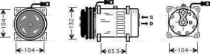 Ava Quality Cooling MFK003 - Kompresors, Gaisa kond. sistēma www.autospares.lv