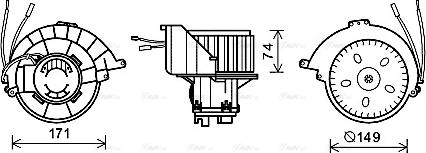 Ava Quality Cooling OL8628 - Salona ventilators www.autospares.lv