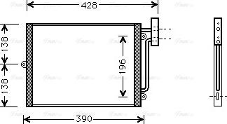 Ava Quality Cooling PRA5038 - Kondensators, Gaisa kond. sistēma www.autospares.lv