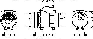 Ava Quality Cooling REAK071 - Kompresors, Gaisa kond. sistēma www.autospares.lv