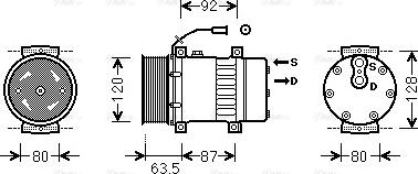 Ava Quality Cooling REAK107 - Kompresors, Gaisa kond. sistēma www.autospares.lv