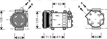 Ava Quality Cooling RTAK281 - Kompresors, Gaisa kond. sistēma www.autospares.lv