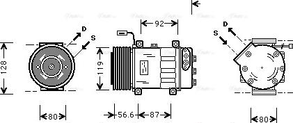 Ava Quality Cooling SC K016 - Kompresors, Gaisa kond. sistēma www.autospares.lv