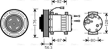 Ava Quality Cooling VLAK053 - Kompresors, Gaisa kond. sistēma www.autospares.lv