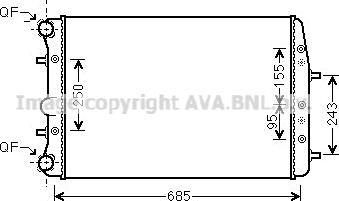 Ava Quality Cooling VN2374 - Radiators, Motora dzesēšanas sistēma www.autospares.lv