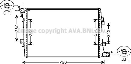Ava Quality Cooling VN2255 - Radiators, Motora dzesēšanas sistēma www.autospares.lv