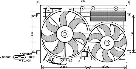 Ava Quality Cooling VN7529 - Ventilators, Motora dzesēšanas sistēma www.autospares.lv