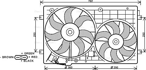 Ava Quality Cooling VN7528 - Ventilators, Motora dzesēšanas sistēma www.autospares.lv