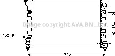 Ava Quality Cooling VNA2072 - Radiators, Motora dzesēšanas sistēma www.autospares.lv