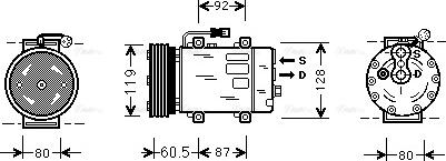 Ava Quality Cooling VO K101 - Kompresors, Gaisa kond. sistēma www.autospares.lv
