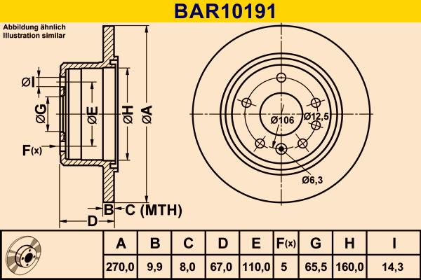 Barum BAR10191 - Bremžu diski www.autospares.lv