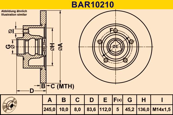 Barum BAR10210 - Bremžu diski www.autospares.lv