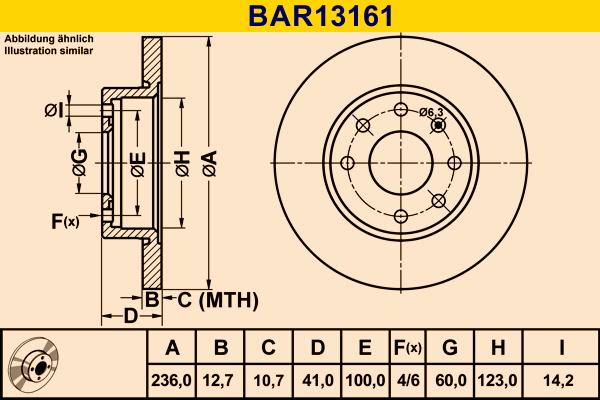 Barum BAR13161 - Bremžu diski www.autospares.lv