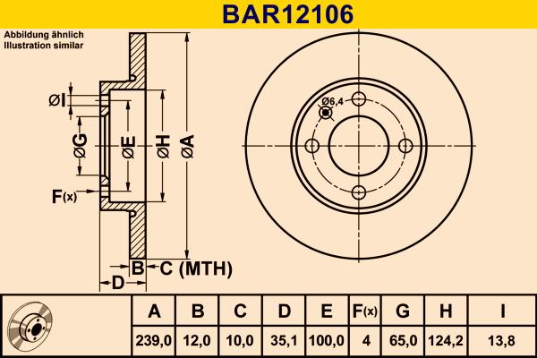 Barum BAR12106 - Bremžu diski www.autospares.lv