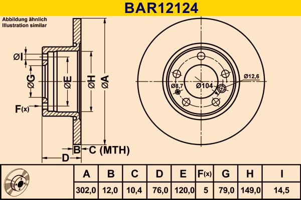 Barum BAR12124 - Bremžu diski www.autospares.lv