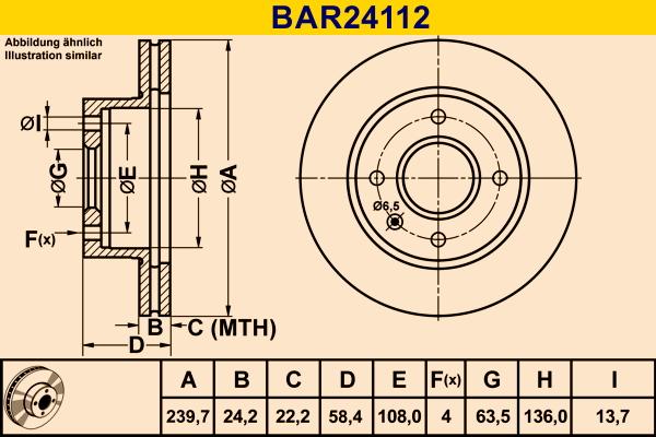 Barum BAR24112 - Bremžu diski www.autospares.lv