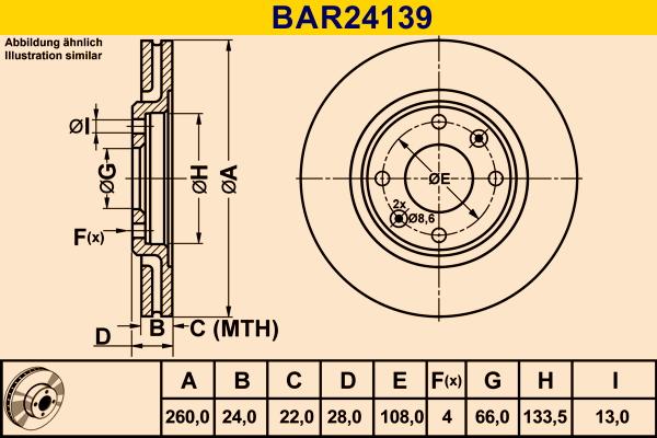 Barum BAR24139 - Bremžu diski www.autospares.lv